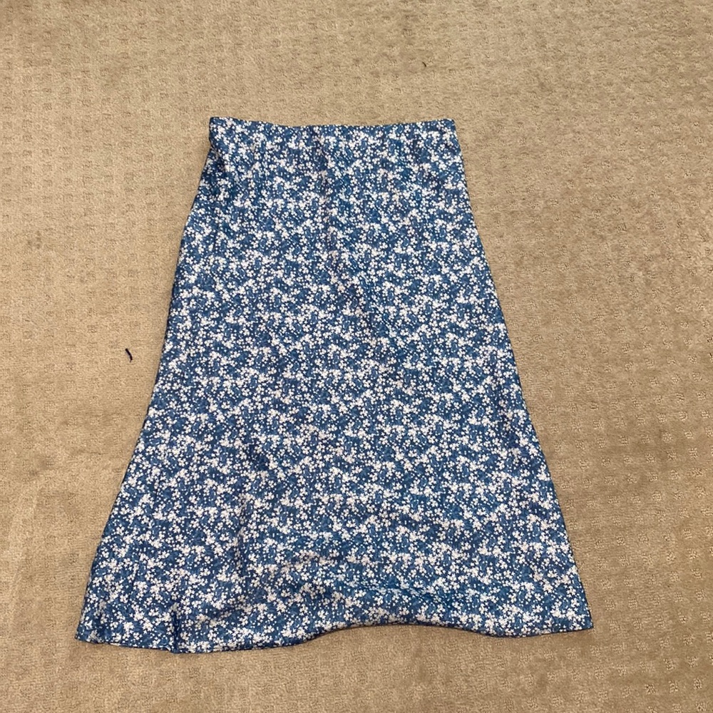 Loft Silk Midi Skirt